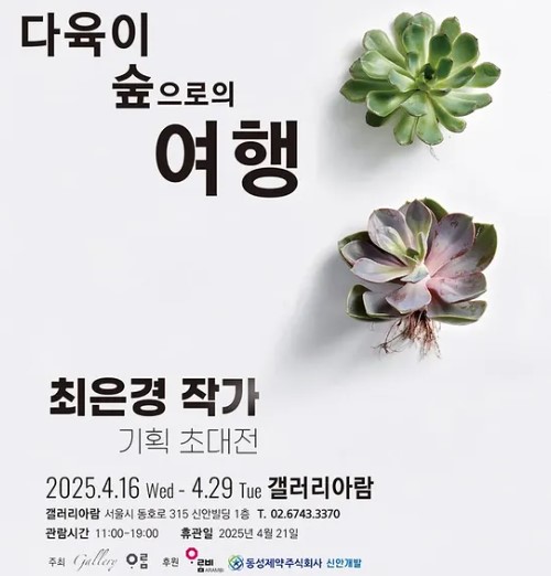2025년 다육이 숲으로의 여행 🌿 최은경 작가 기획 초대전 일정 교통편 관련 사진