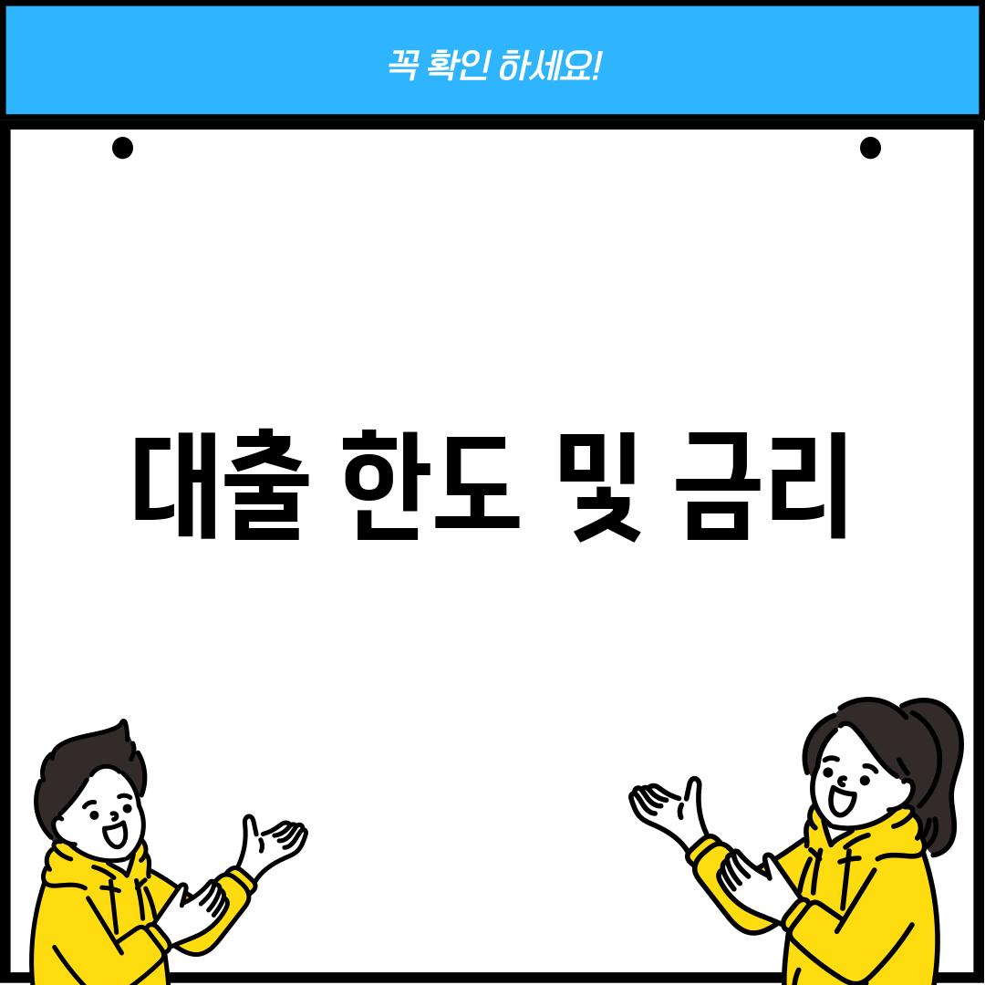 대출 한도 및 금리