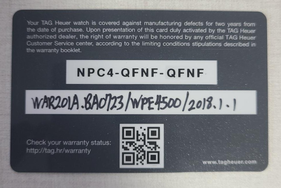 International guarantee card