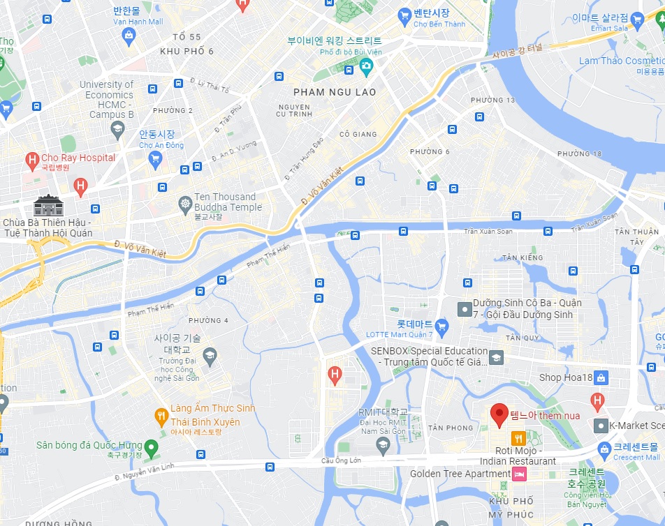 호치민 7군 푸미흥 술집 템느아(Them Nua) 위치