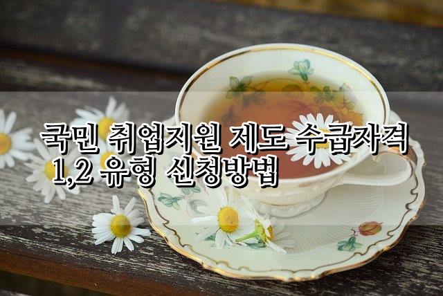  국민 취업지원 제도 수급자격 1,2 유형 신청방법