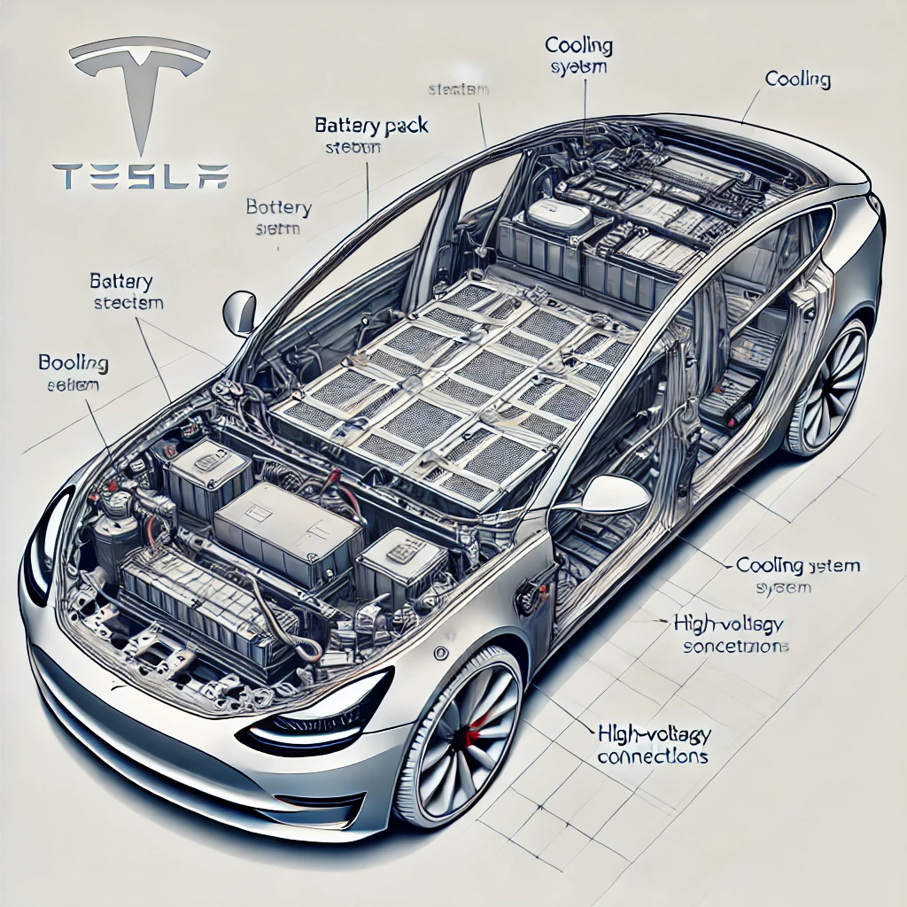 Model 3 Battery structure