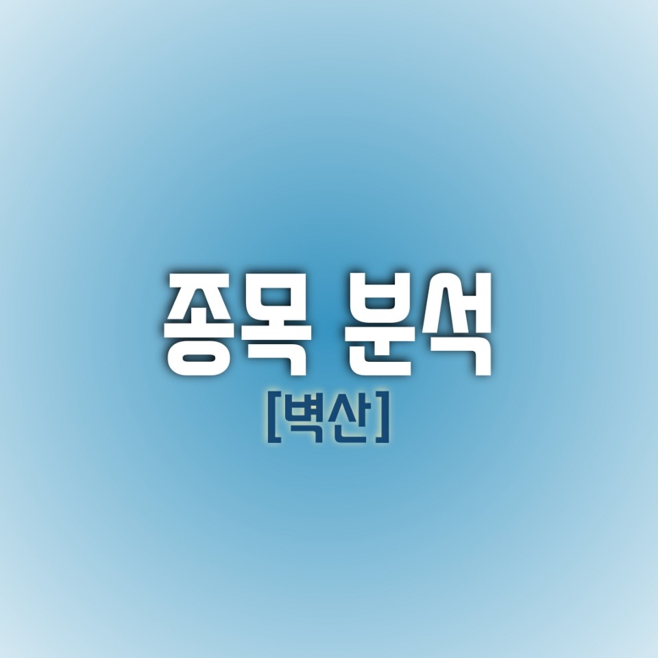  [오늘의 종목] 벽산