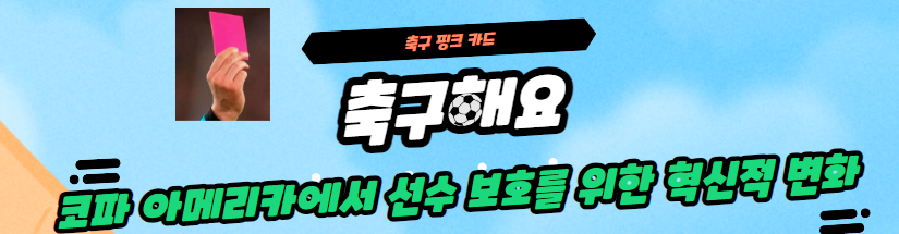  축구 경기의 새로운 변화, 핑크 카드가 온다!