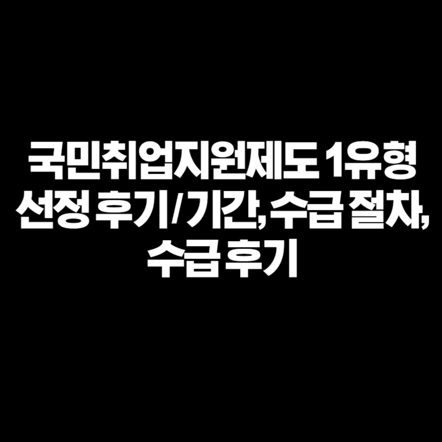 국민취업지원제도 1유형 선정 후기 / 기간, 수급 절차, 수급 후기 국민취업지원제도 1유형 선정 후기 / 기간, 수급 절차, 수급 후기