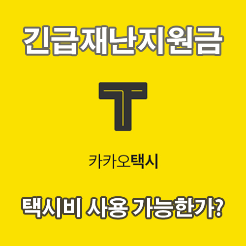  긴급재난지원금 택시비로 사용가능한가? (feat. 카카오택시)
