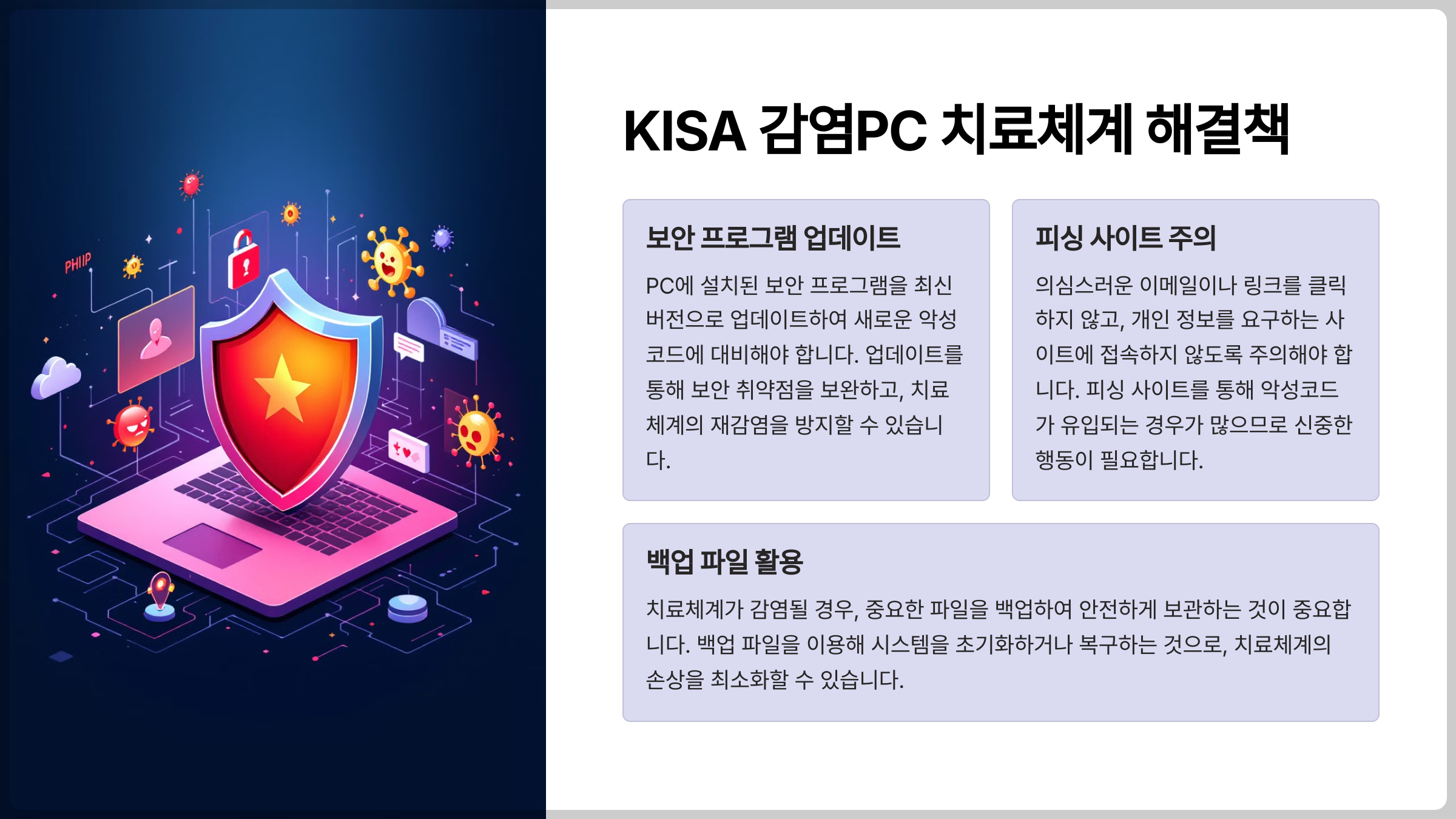 KISA 감염PC 치료체계 해결책