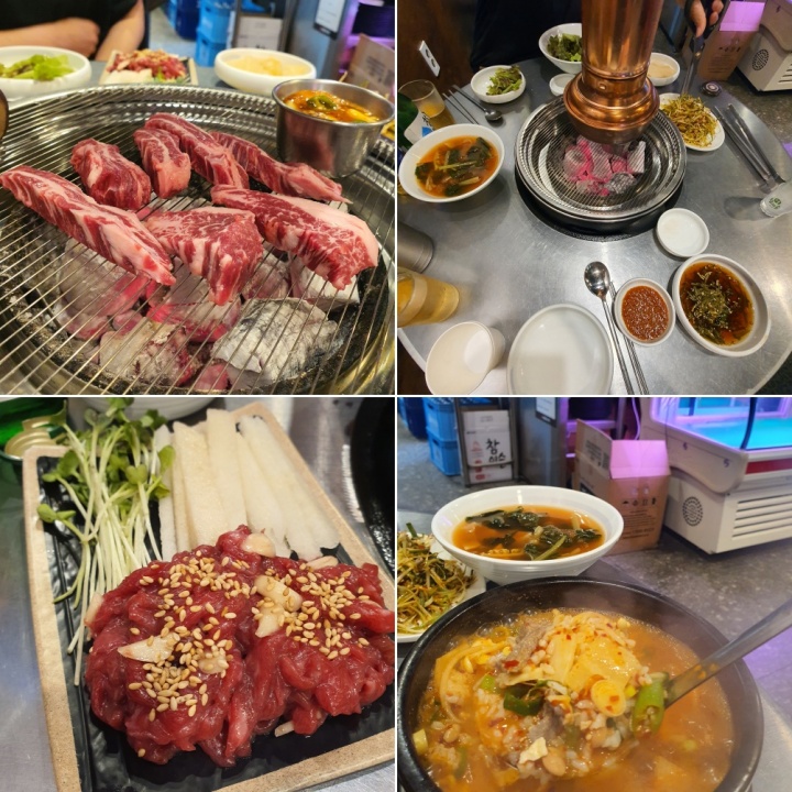 갈비살구이&#44;된장술밥&#44;육회