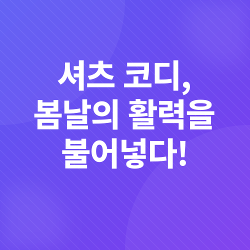 셔츠 코디_1