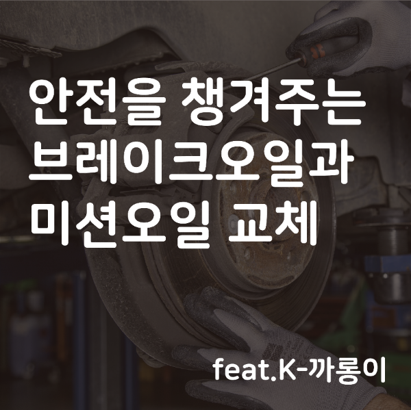 안전을 챙겨주는 브레이크오일과 미션오일 교체주기 (feat.K-까롱이)