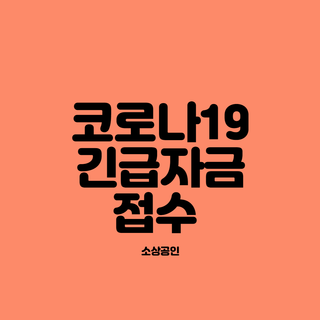  코로나 19 긴급자금 접수