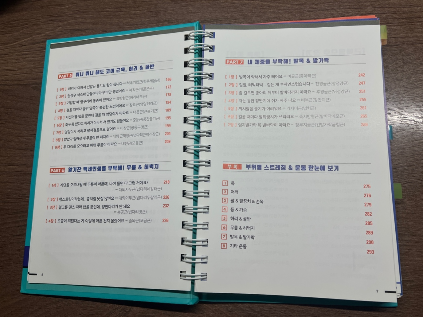 피지컬 갤러리의 하루 5분 내몸 관리법 책 관련 목차