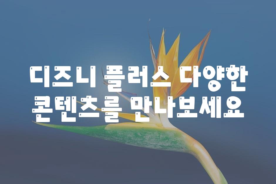 디즈니 플러스 다양한 콘텐츠를 만나보세요