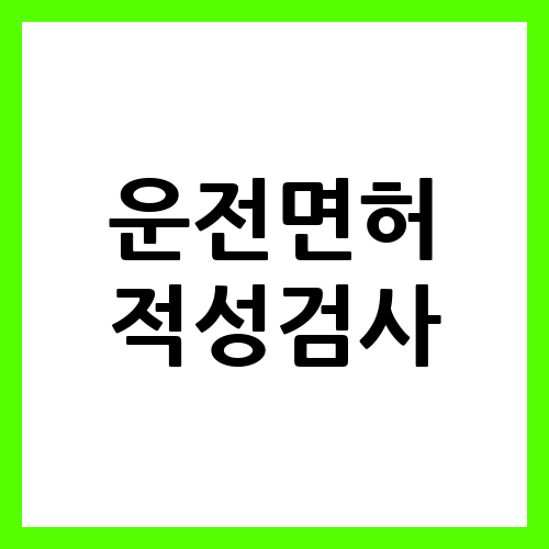 운전면허 적성검사