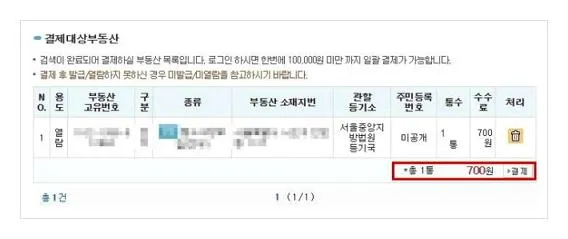 토지등기부등본 발급