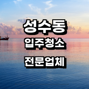 성동구 성수동 입주청소