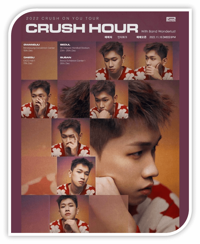 2022 CRUSH ON YOU TOUR CRUSH HOUR 콘서트 포스터