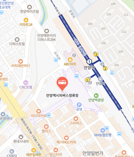 안양시외버스정류장 위치 지도