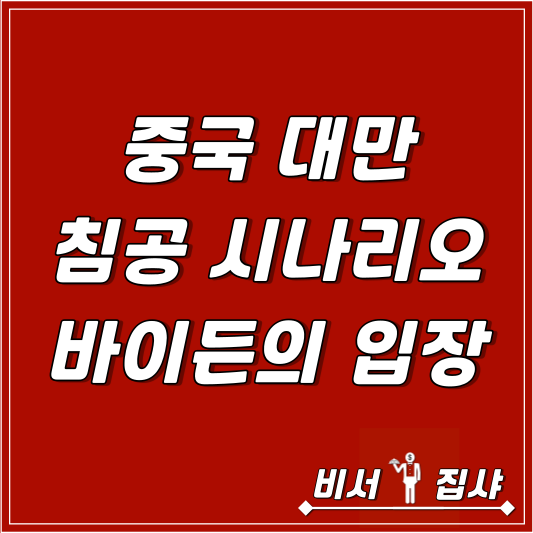  중국 대만 침공 시나리오 바이든의 입장