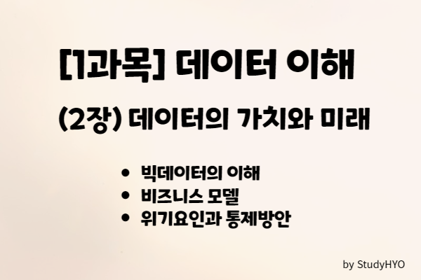  [ADsP] (1과목) 데이터 이해 - 데이터의 가치와 미래 기출문제