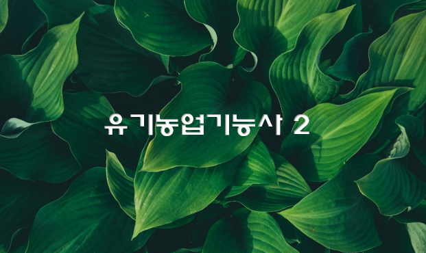  유기농업기능사 전망과 취업 현실 2