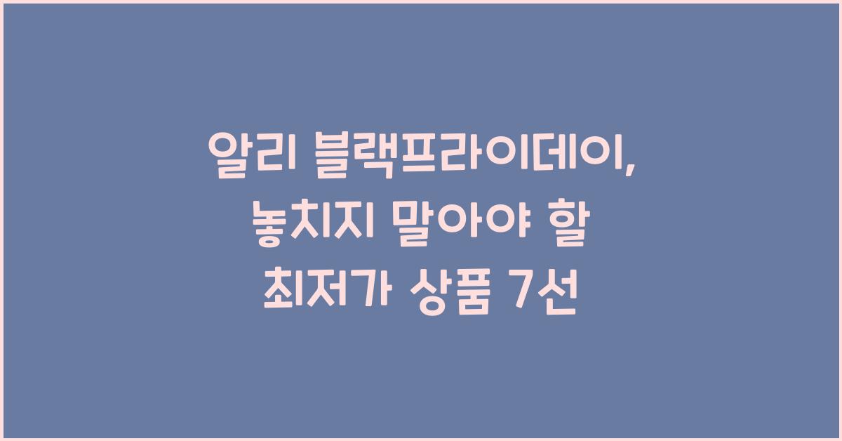 알리 블랙프라이데이 