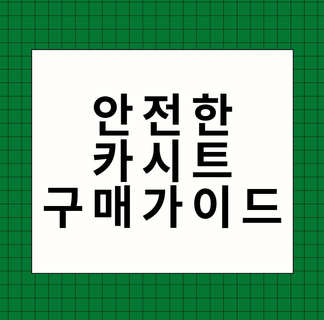 안전한 카시트 구매가이드