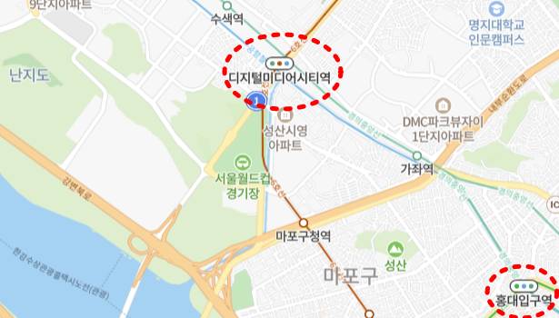 디지털미디어시티역-위치-지도-사진