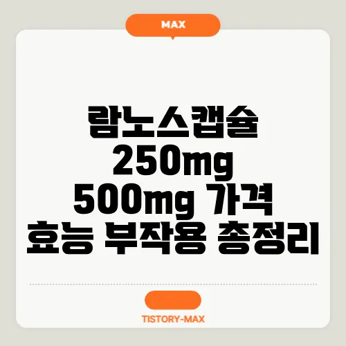 람노스캡슐 250mg 500mg 가격 효능 부작용 총정리