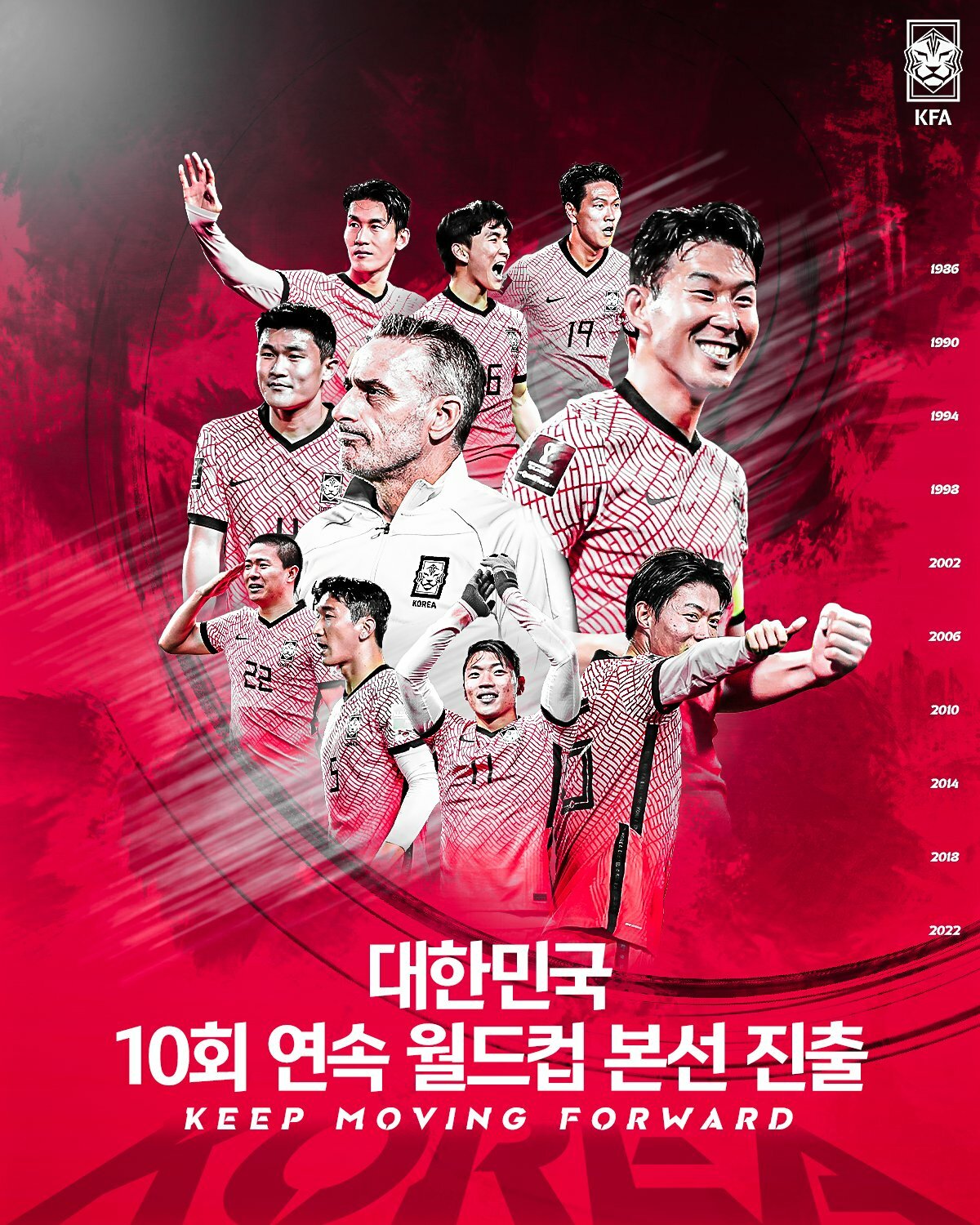  대한민국 10회 연속 월드컵 본선 진출 위업