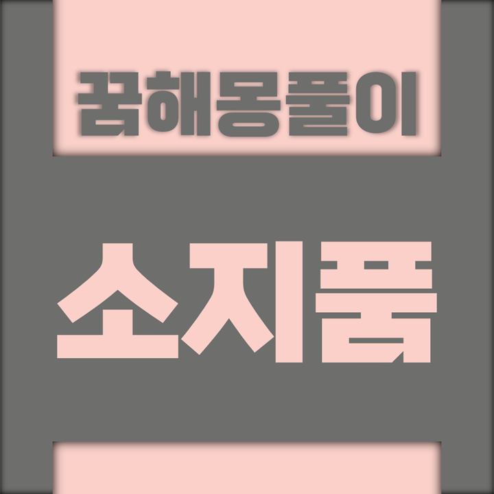  [꿈해몽풀이] 소지품 꿈해몽 모음