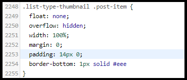 CSS에서 구분선 위치 수정