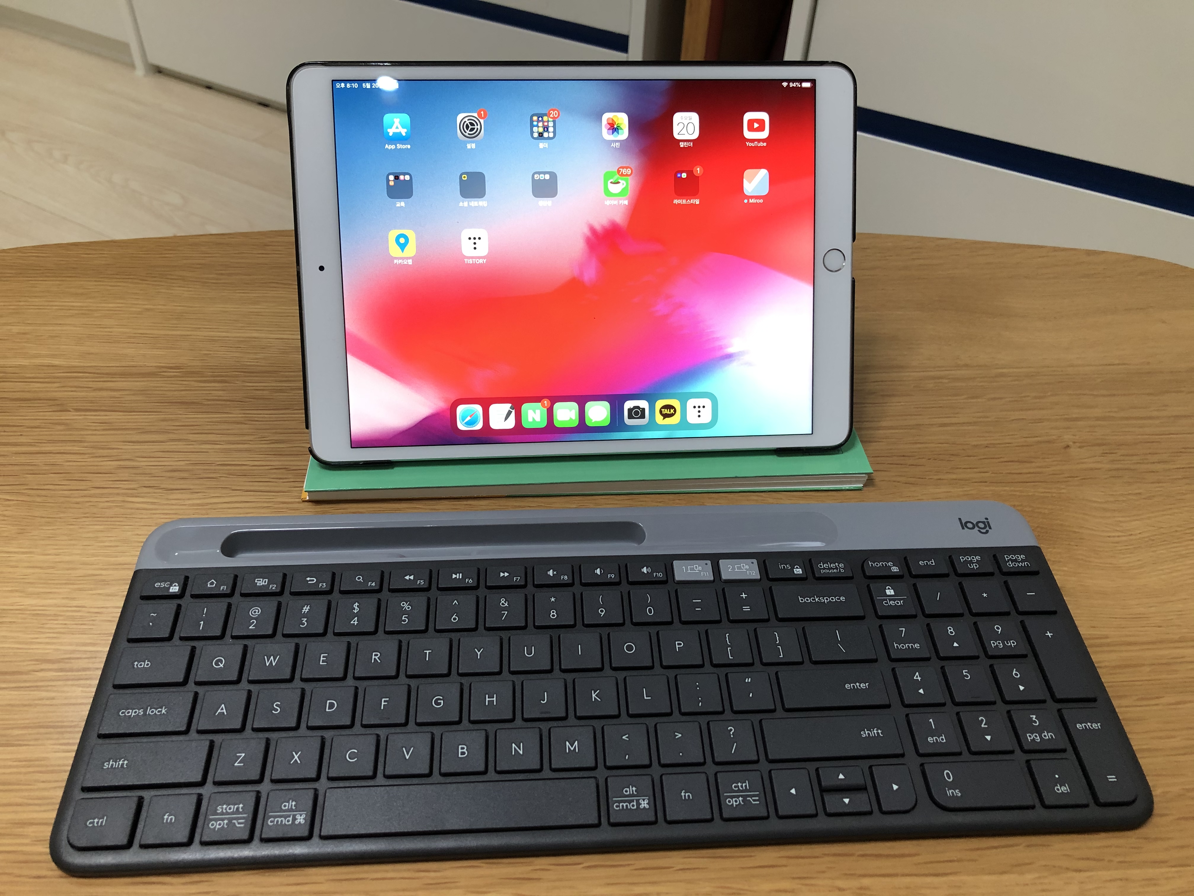  로지텍 블루투스 무소음 키보드 K580 아이패드 연결 하여 사용하기