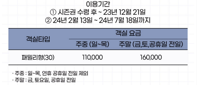 엘리시안-강촌-객실-요금