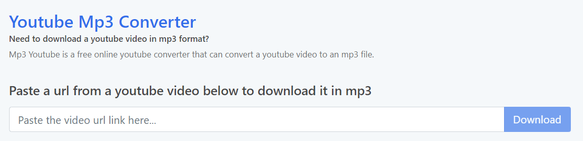 mp3 youtube 홈페이지