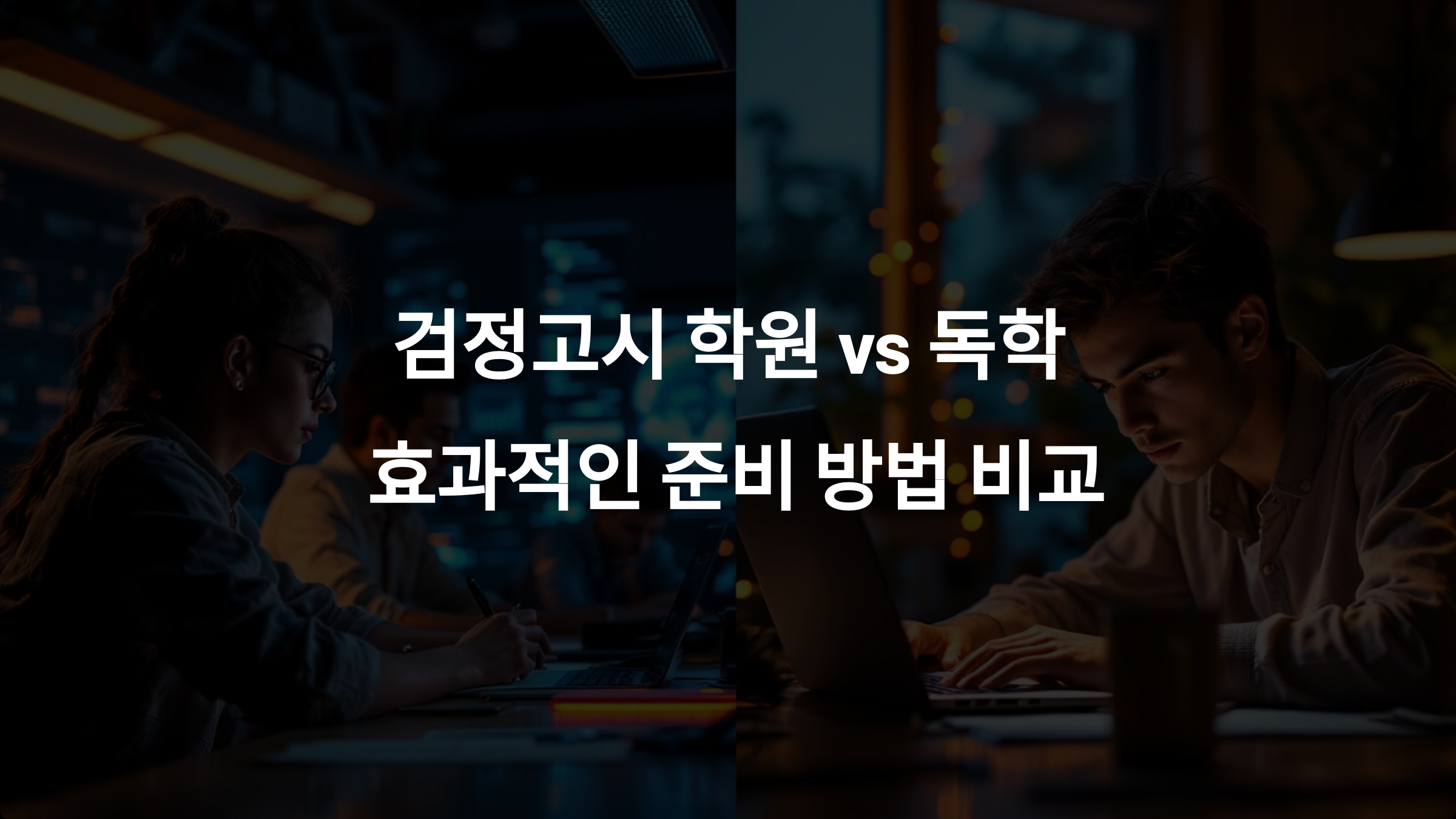 검정고시 학원 vs 독학 📚 어떤 준비 방법이 더 효과적일까?