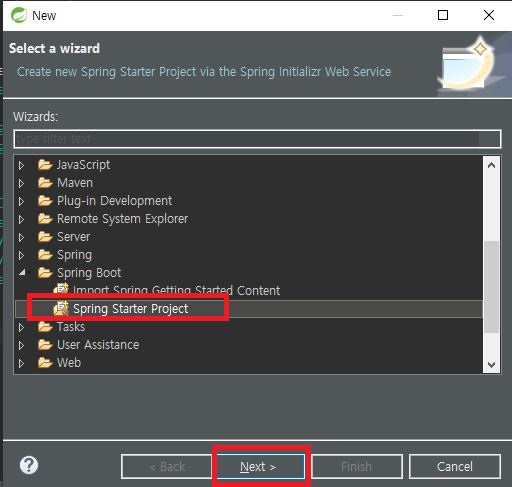  STS Spring Boot 프로젝트 생성