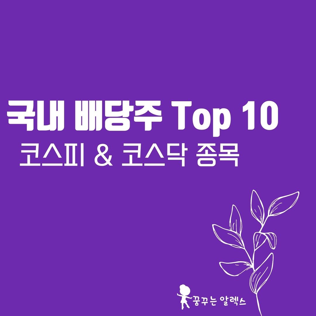 국내 배당주 코스피 & 코스닥 배당금 순위 Top 10 국내 배당주 코스피 & 코스닥 배당금 순위 Top 10