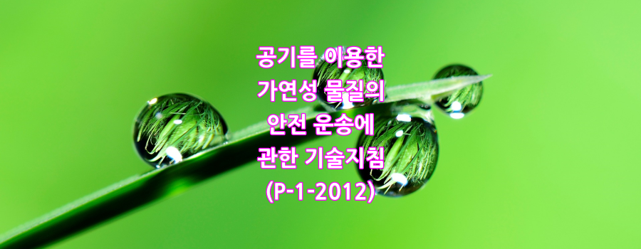  공기를 이용한 가연성 물질의 안전 운송에 관한 기술지침(P-1-2012)