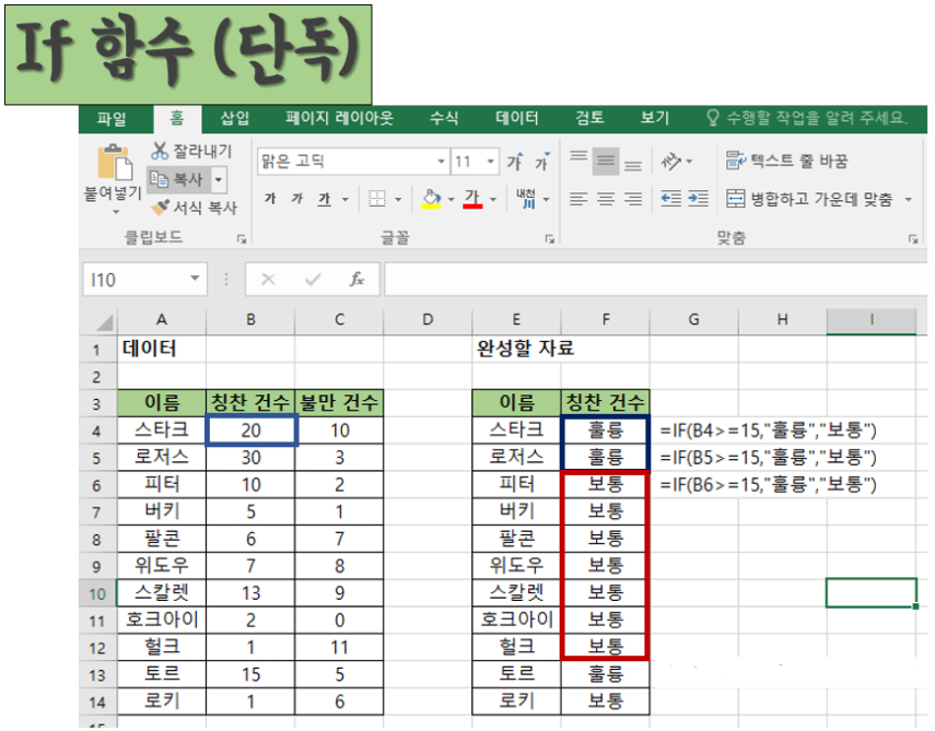 엑셀 if 함수 사용법&#44; 정리&#44; 쉽게 배워보기!