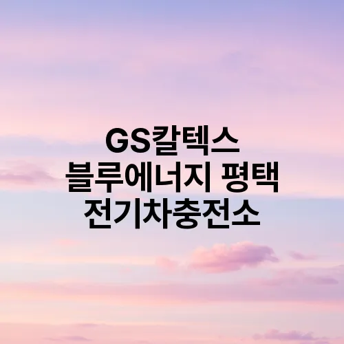 GS칼텍스 블루에너지 평택 전기차충전소