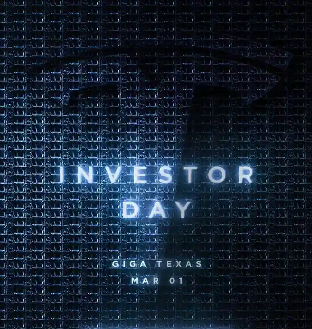 그림 1. Investor Day 관련 포스터 (출처: 일론 머스크 본인 트윗 계정)