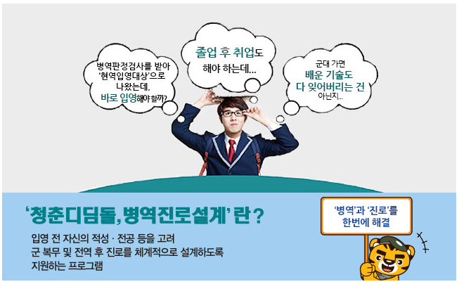 군대 진로 고민, 군특기 추천 (청춘디딤돌 병역진로설계) 군대 진로 고민, 군특기 추천 (청춘디딤돌 병역진로설계)