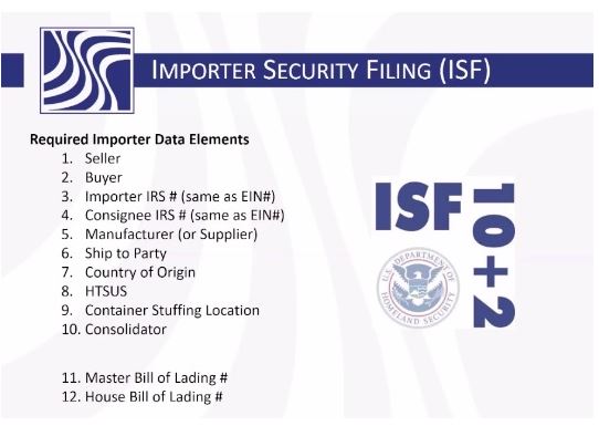  미국 수출 사전신고제도 ISF FILING -[무역]