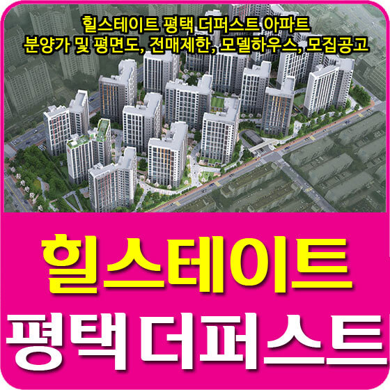  힐스테이트 평택 더퍼스트 아파트 분양가 및 평면도, 전매제한, 모델하우스, 모집공고 안내