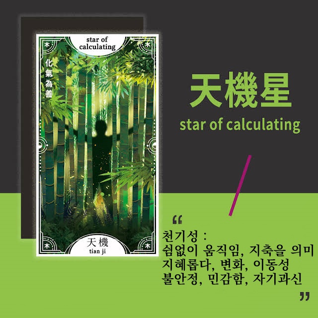  [자미두수] 천기성의 특징 쉽게 알아보기 (자미두수 타로카드)