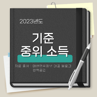 2023년도 기준 중위소득 이미지