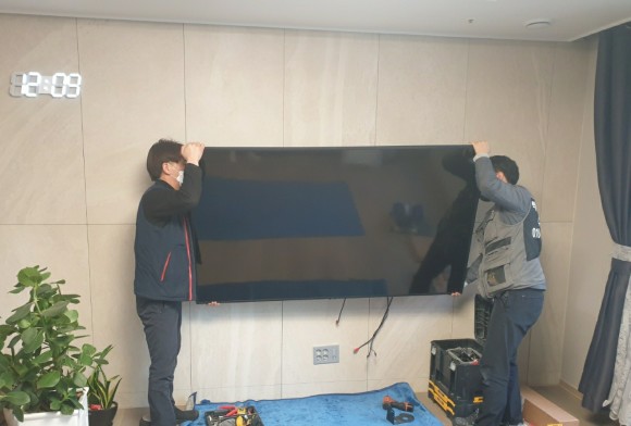 인천벽걸이tv설치 무타공 6
