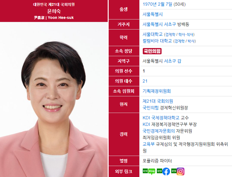 서초구 갑 윤희숙 의원 vs 이재명 경기도지사