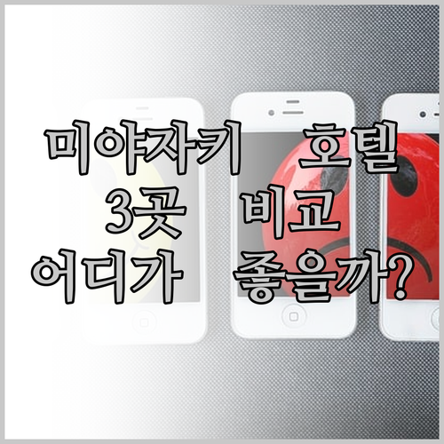 미야자키 호텔 3곳 특징 비교 프린스